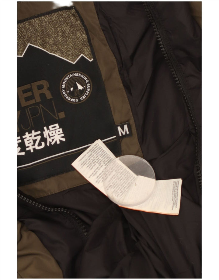 Superdry ženska podstavljena jakna s kapuljačom UK 12 Srednji kaki poliester