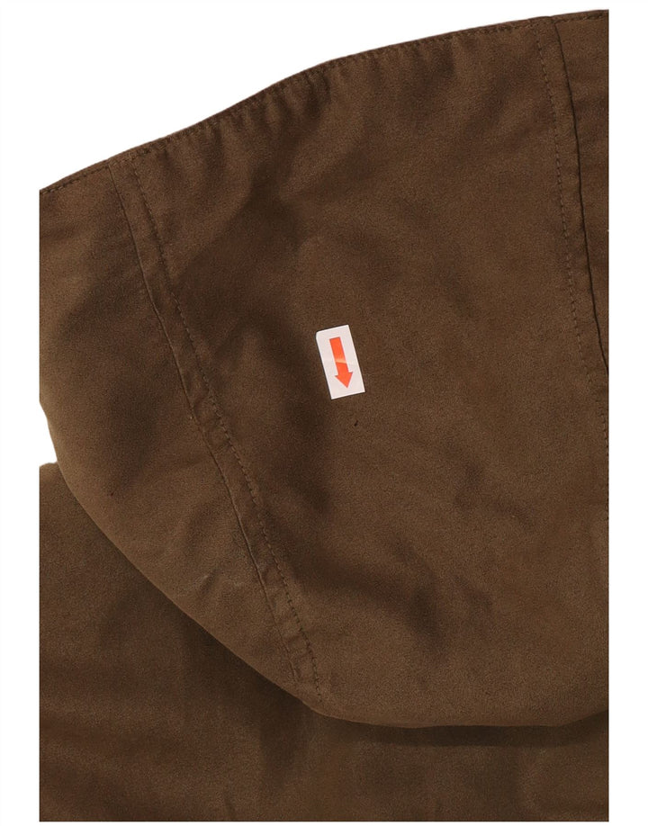 Musto ženska jakna parka s kapuljačom na patentni zatvarač UK 16 Large kaki poliester klasična