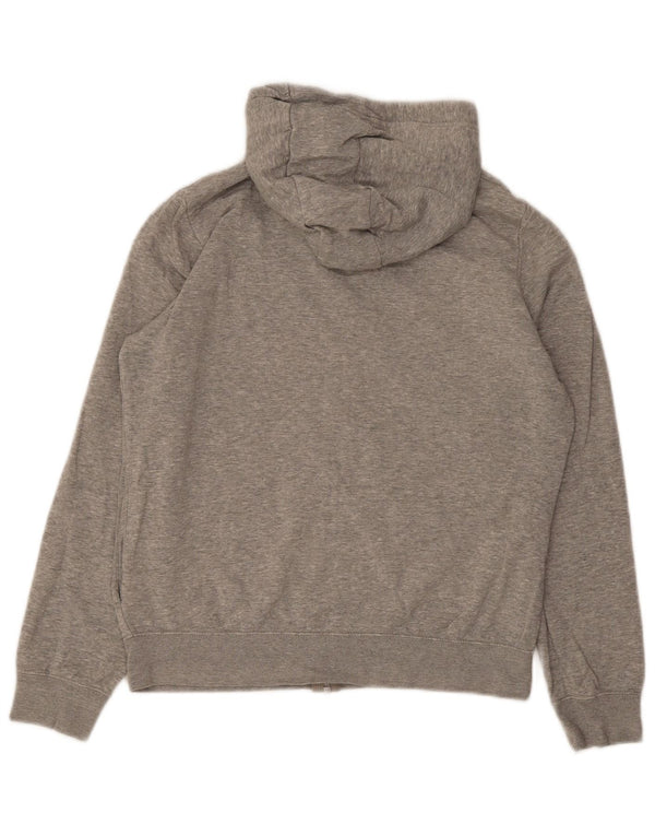 Nike Womens Oversized Zip Hoodie Sweater UK 10 Small Grey Cotton