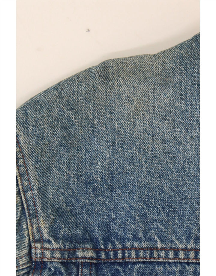 WEST STORY Mens Sherpa Denim Jacket UK 36 Small Blue Vintage West Story and Second-Hand West Story from Messina Hembry 