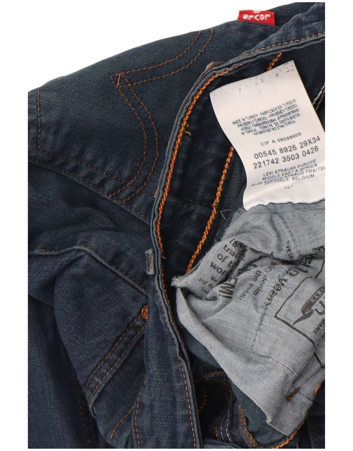 LEVI'S Ženske 545 Bootcut traperice W29 L34 tamnoplavi pamuk