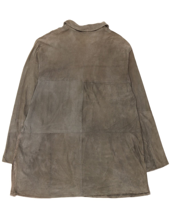 Vintage ženska antilop jakna UK 20 2XL siva koža