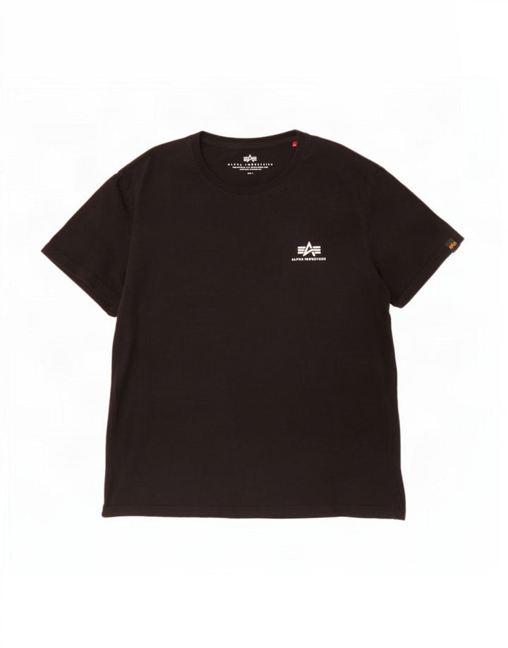 Alpha Industries Muška majica kratkih rukava Veliki crni pamuk