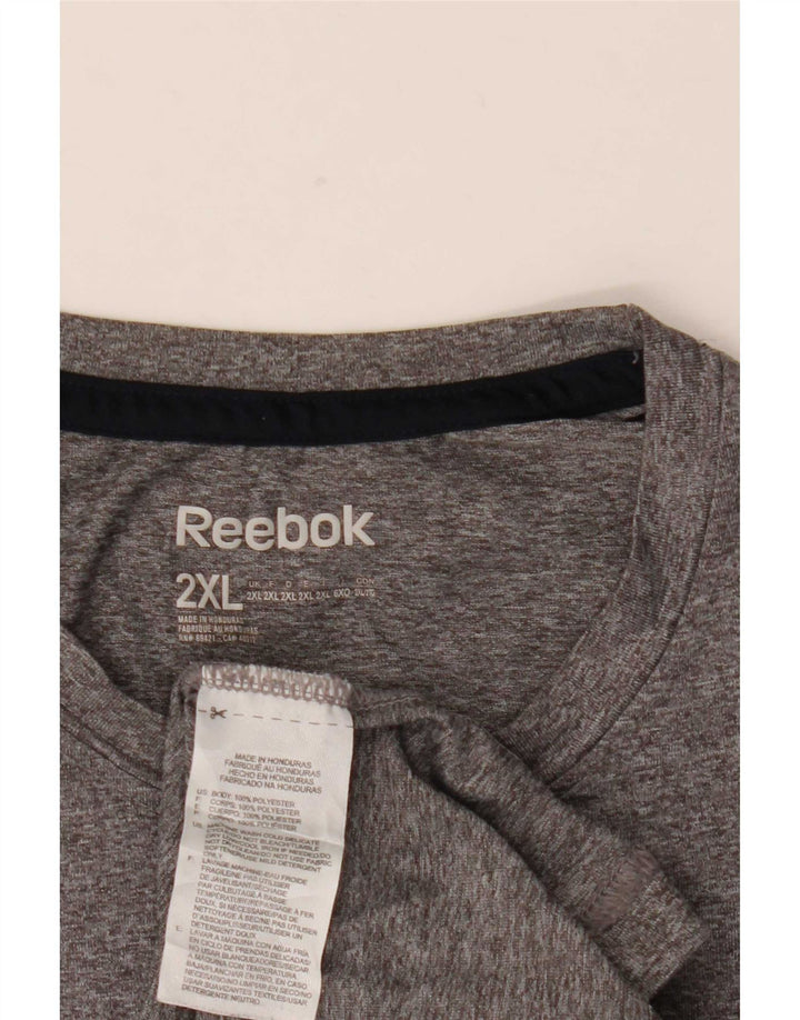 Reebok muška majica kratkih rukava 2XL sivi flekasti poliester