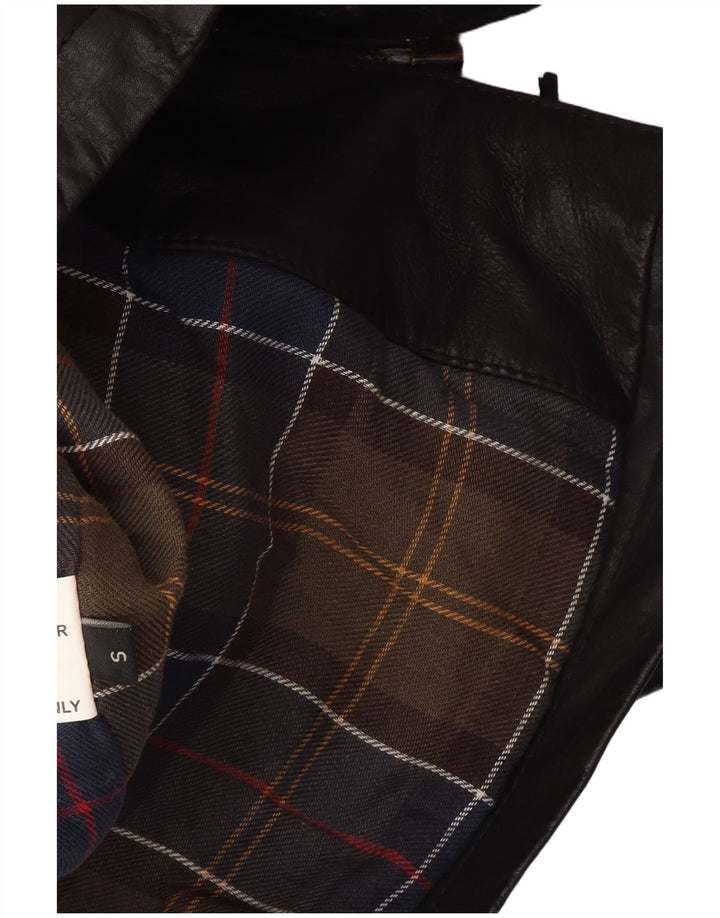 Barbour muška vojna kožna jakna UK 36 Mala crna kožna