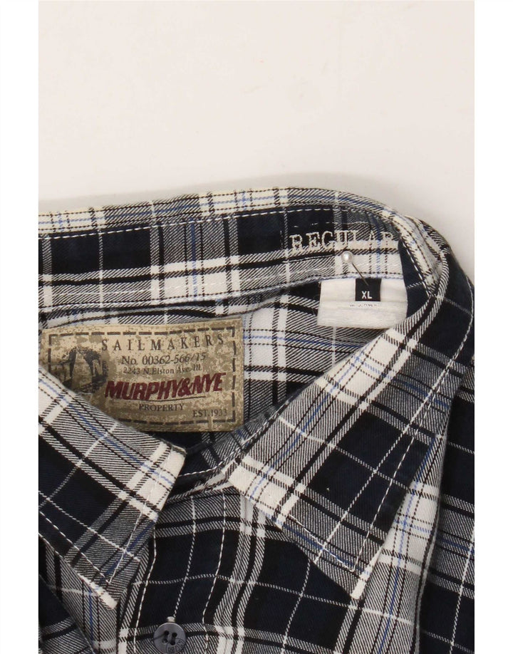 Murphy & Nye muška flanelska košulja XL tamnoplava karirana