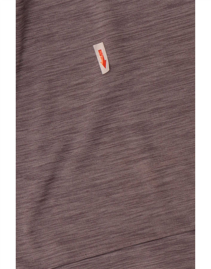 Nike Dri Fit majica s patentnim izrezom i gornji dio trenirke XL sivi flekasti poliester