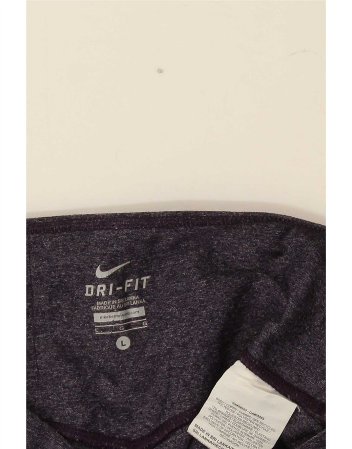 Nike ženske Dri Fit Capri tajice UK 14 velike tamnoplave poliesterske