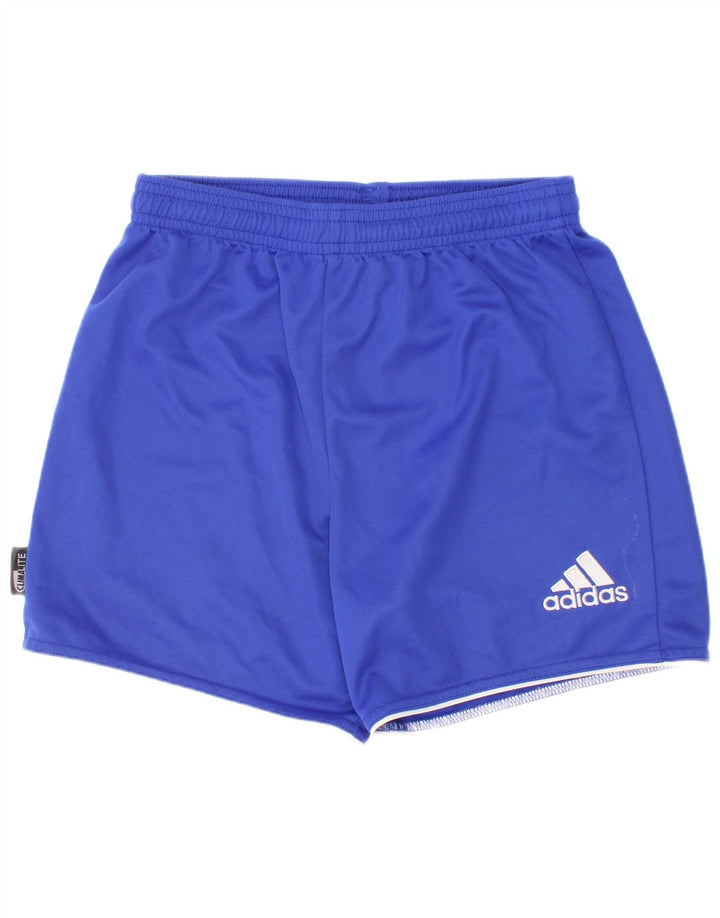 Sportske kratke hlače Adidas Climalite za dječake 9-10 godina, plavi poliester