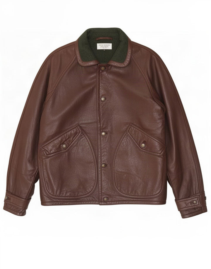 Nazareno Gabrielli muška kožna jakna IT 50 Large Brown