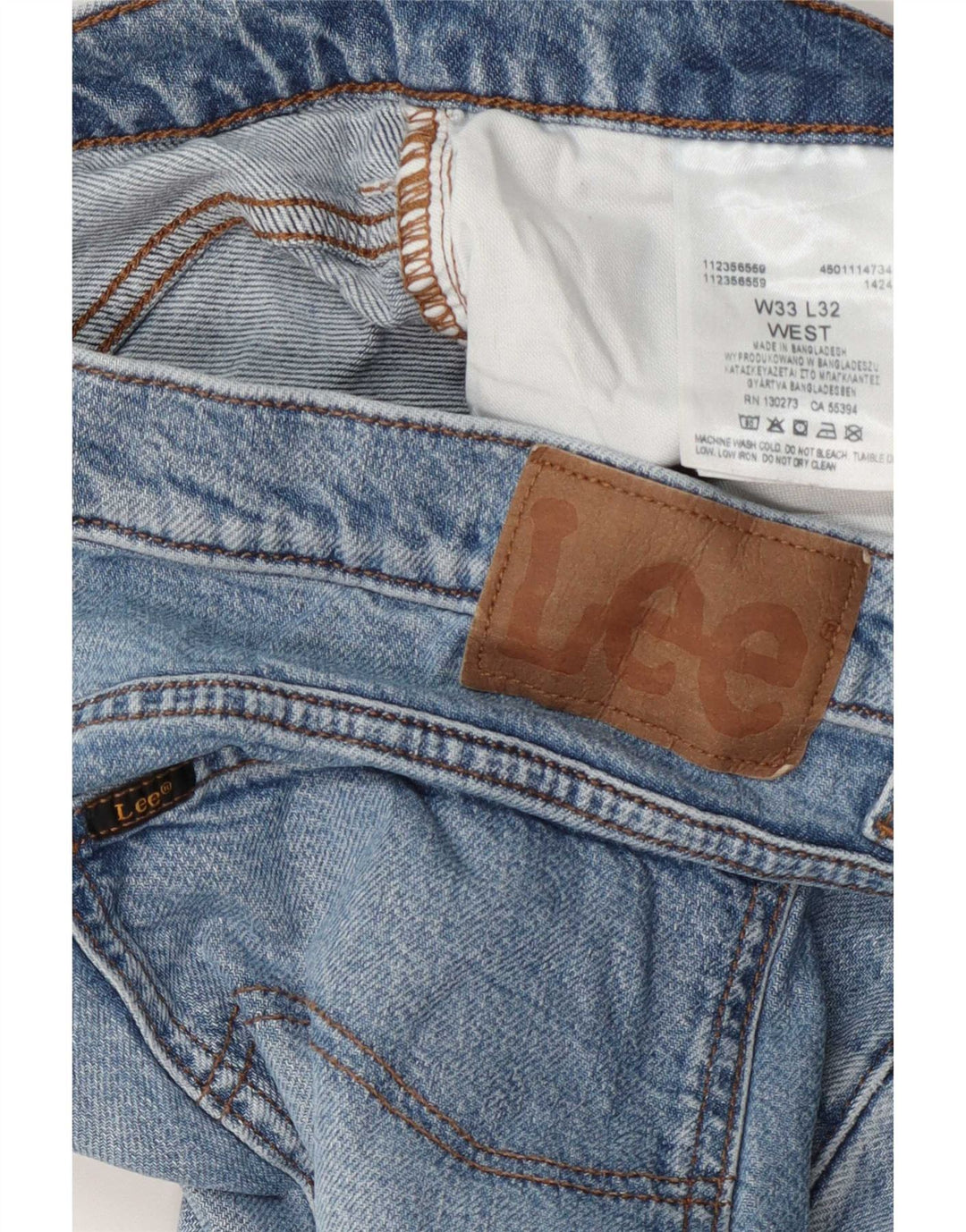 Lee Mens West Straight Jeans W33 L32 Plavi pamuk