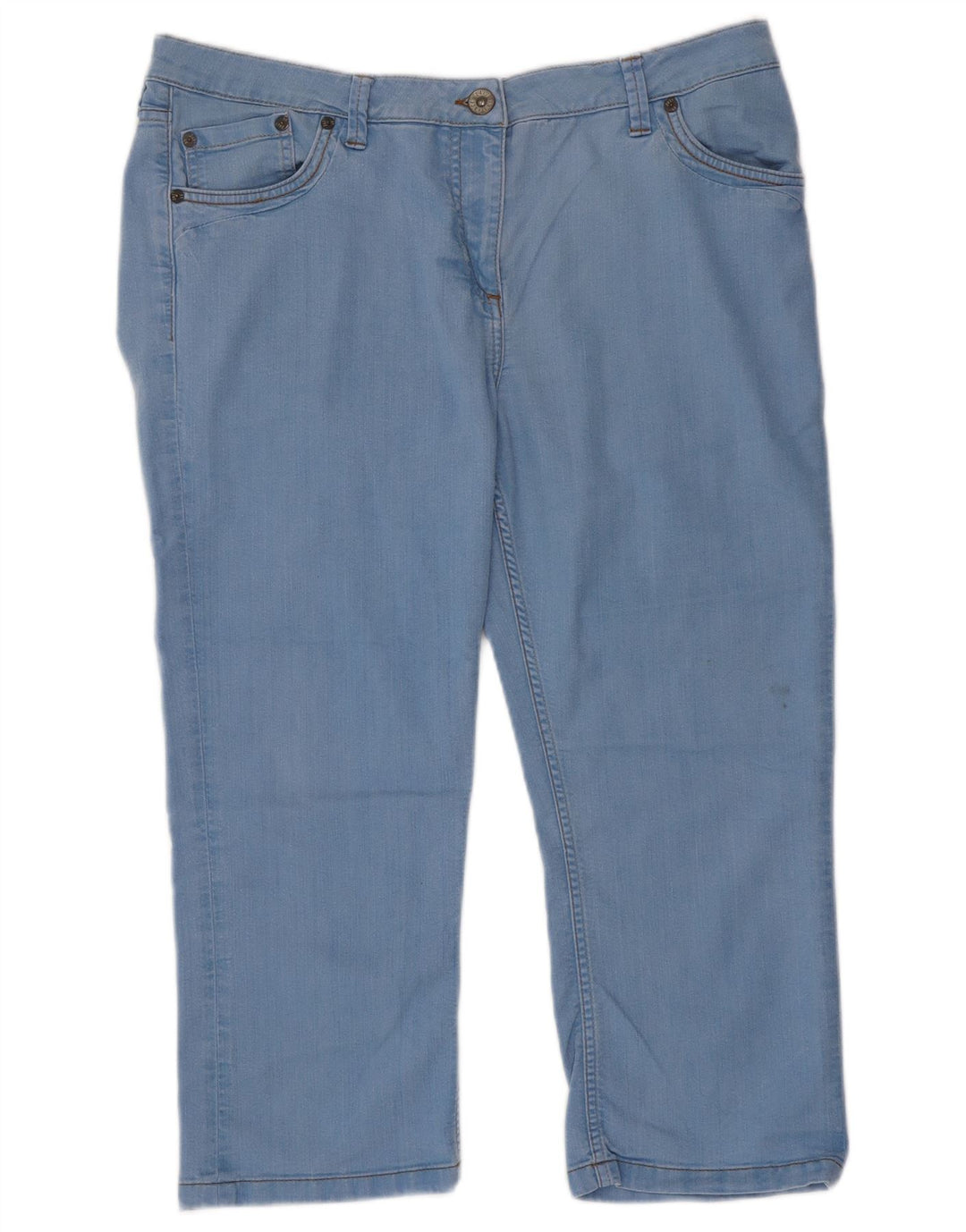 FAT FACE Ženske skraćene traperice UK 18 XL W36 L22 Plavi pamuk