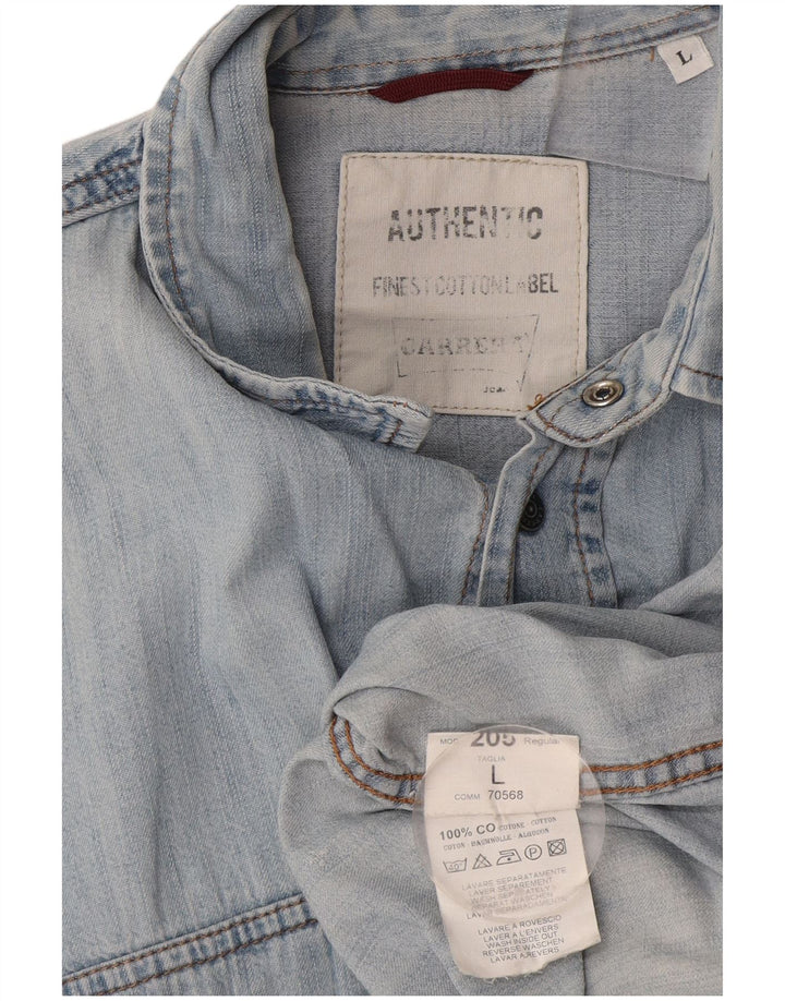 Carrera muška traper košulja Large Blue Cotton