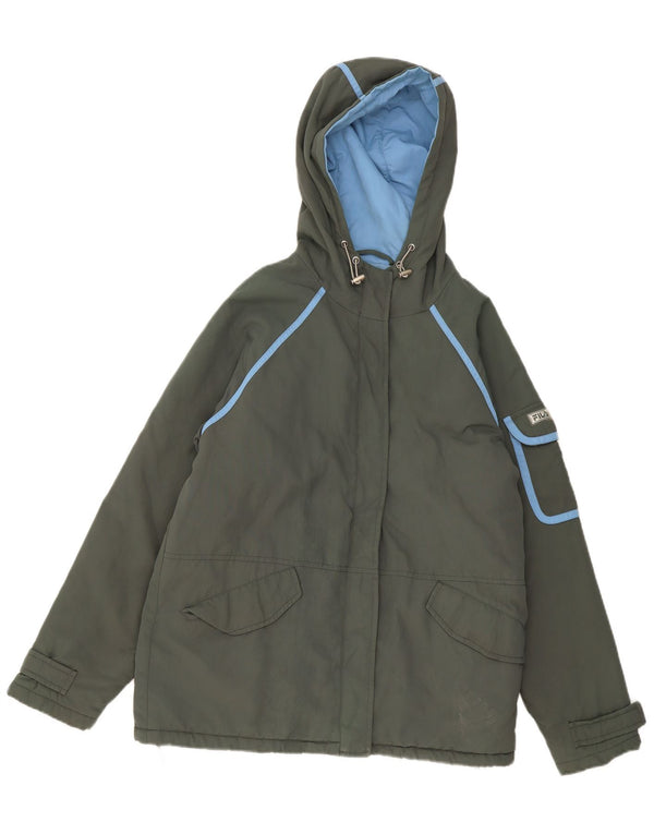 FILA ženska jakna vjetrovka s kapuljačom UK 14 srednje sivi poliamid