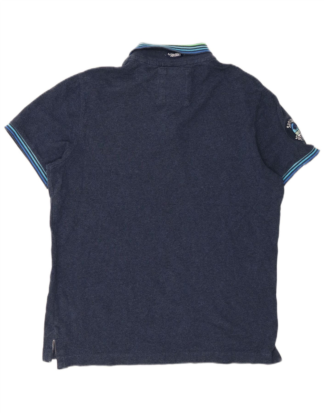 SUPERDRY muška grafička polo majica 2XL mornarsko plava