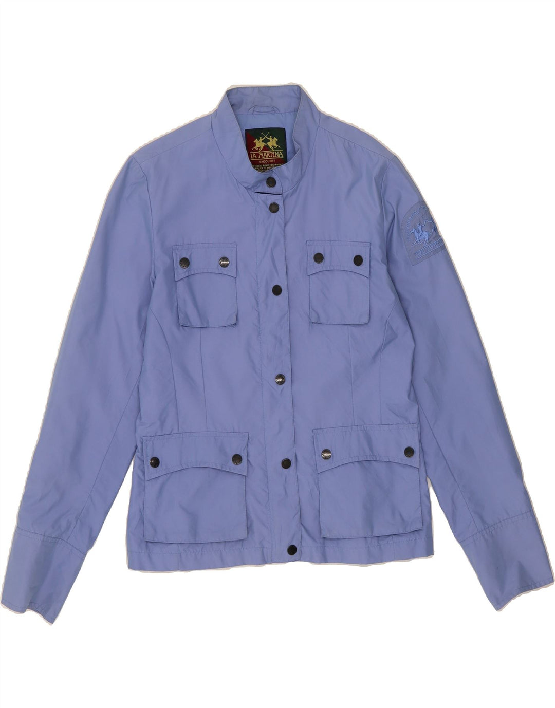 LA MARTINA Womens Utility Jacket UK 12 Medium Purple Polyamide Vintage La Martina and Second-Hand La Martina from Messina Hembry 