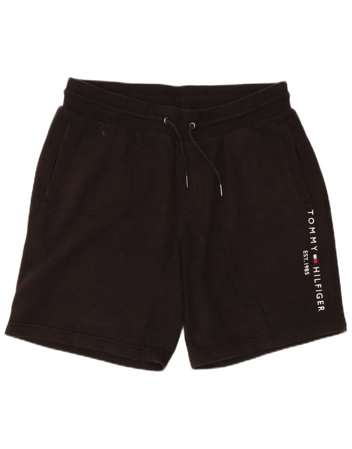 Tommy Hilfiger muške kratke sportske hlače srednje veličine, crni pamuk