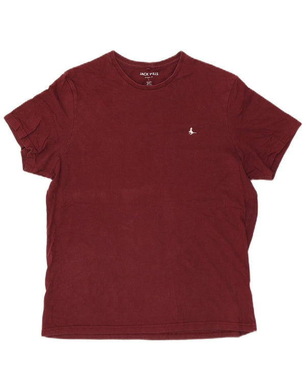 Jack Wills, muška majica kratkih rukava klasičnog kroja, veliki, tamnocrveni pamuk