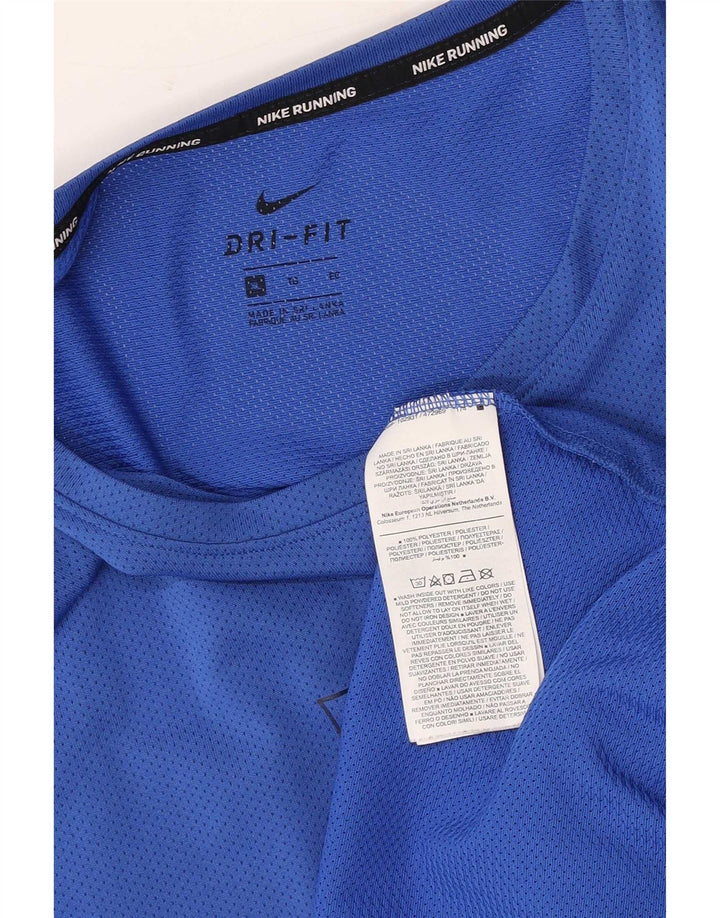Nike Dri Fit Graphic T-Shirt Top XL plavi poliester