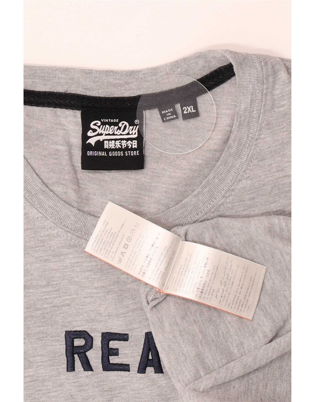Superdry muška majica s grafičkim motivima, 2XL sivi pamuk
