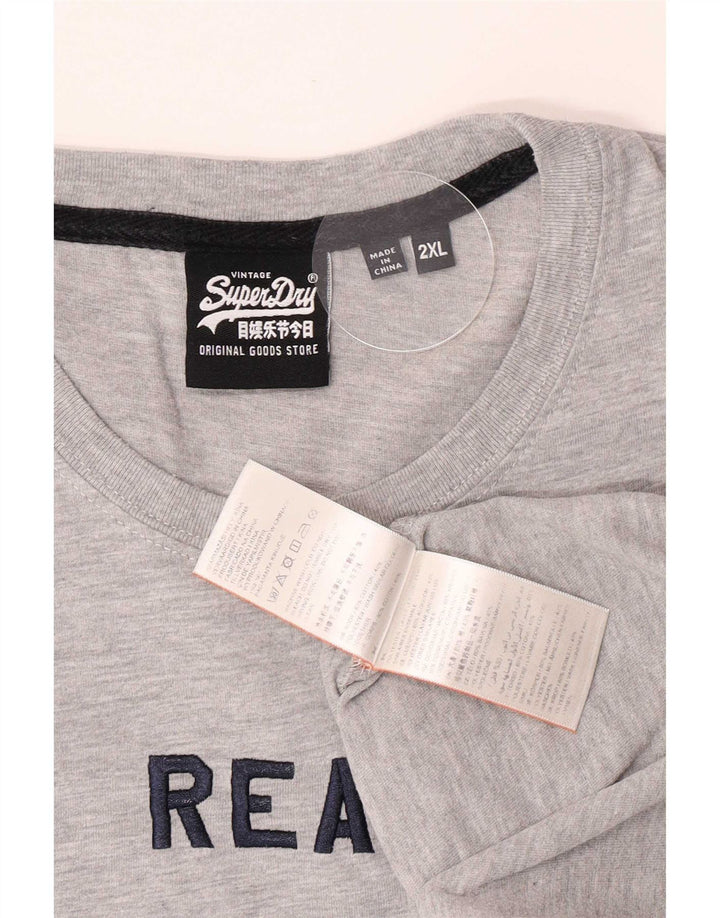 Superdry muška majica s grafičkim motivima, 2XL sivi pamuk