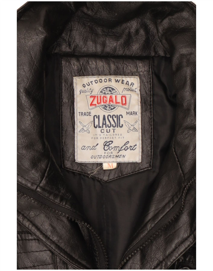 Vintage muška kožna jakna UK 38 srednje crna