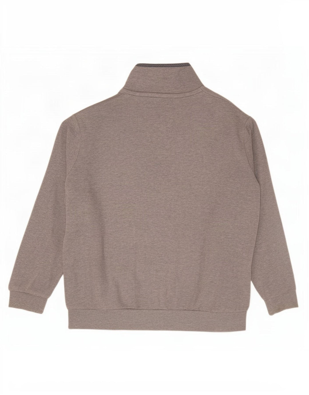 Crew Clothing Muška majica s izrezom s patentnim zatvaračem, veliki sivi džemper