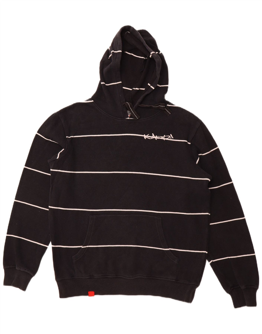 KAPPA muški džemper s kapuljačom, veliki tamnoplavi pamuk na pruge