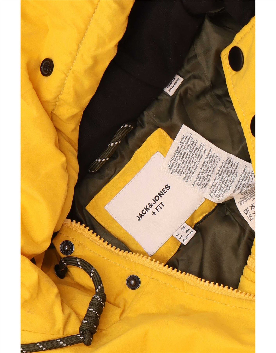 Jack & Jones muška parka jakna s kapuljačom UK 46 3XL žuti poliester