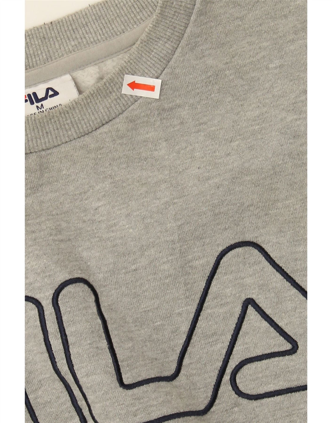 FILA Mens Graphic Sweatshirt Jumper Medium Grey Cotton