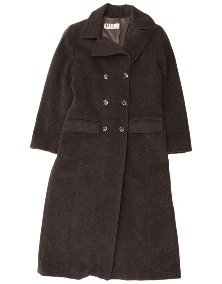 MARELLA ženski kaput s dvorednim kopčanjem UK 14 Velika siva djevičanska vuna