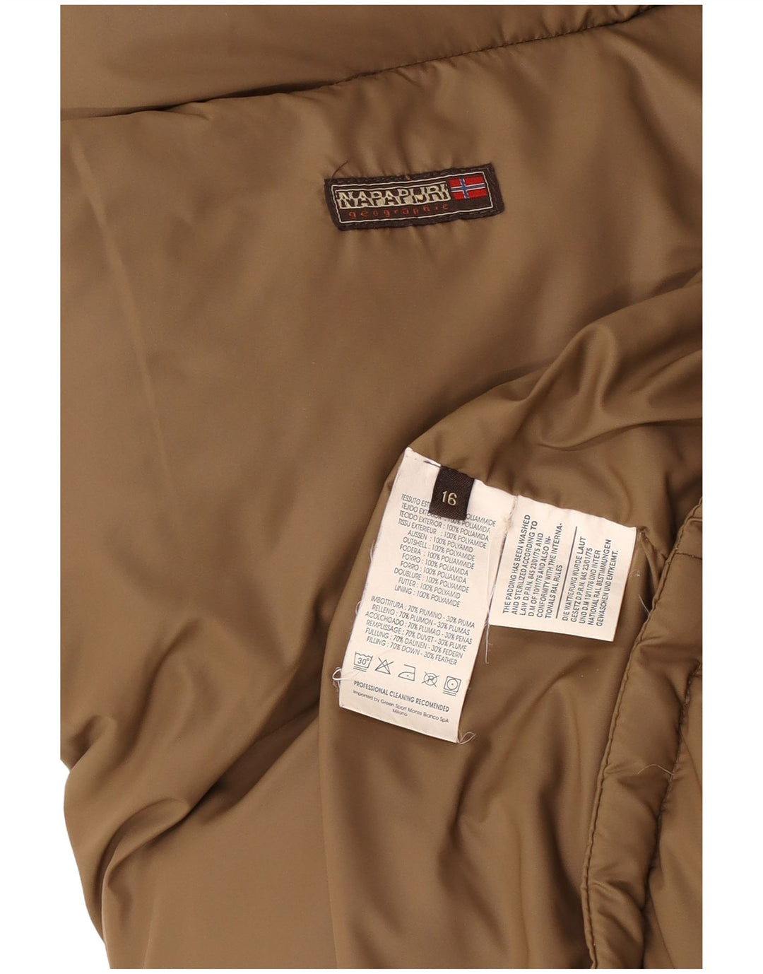 NAPAPIJRI Podstavljena jakna za dječake 15-16 godina, bež poliamid