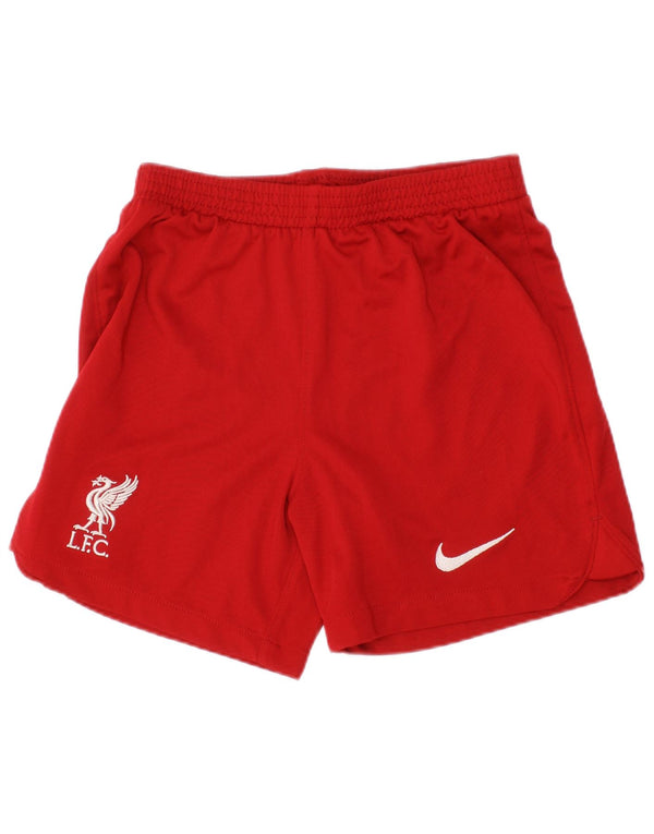 Nike Boys Liverpool Sport Shorts 6-7 Years Large Red Poliester