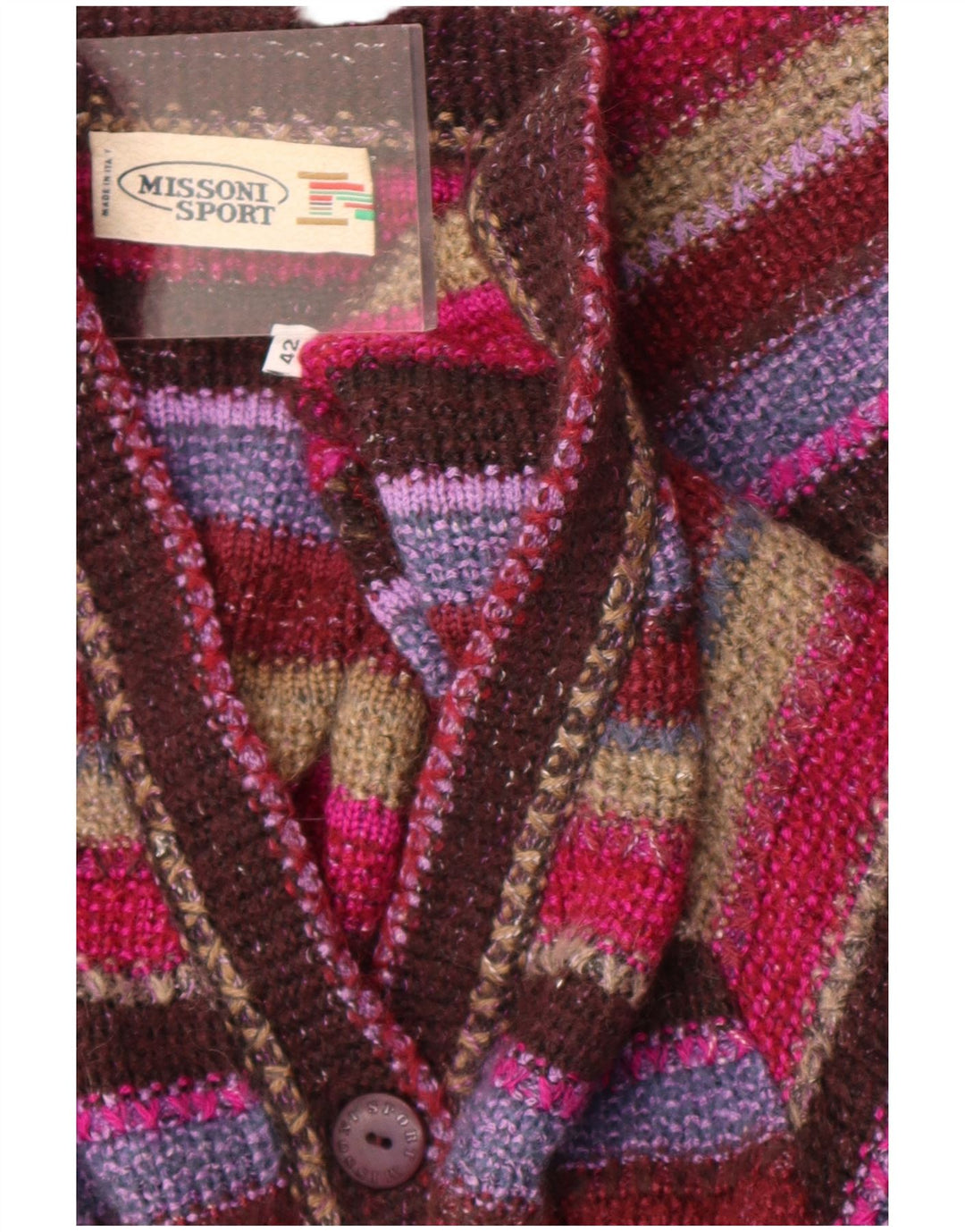 Missoni Sport ženski kardigan pulover IT 42 srednje raznobojne pruge