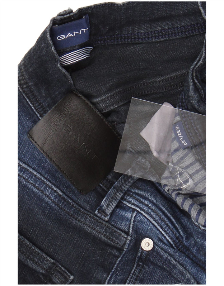 GANT muške uske traperice W32 L30 tamnoplavi pamuk
