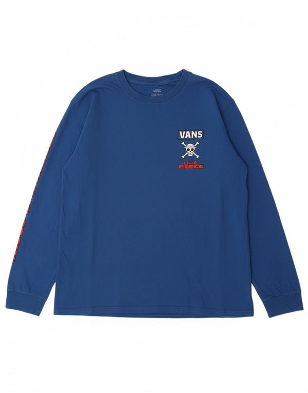 VANS Boys Slamnati šešir Crew Graphic Top dugih rukava 14-15 godina XL plava