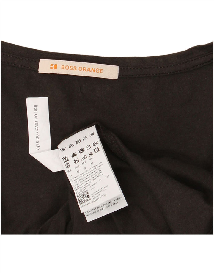 HUGO BOSS Ženska majica kratkih rukava s grafičkim motivima UK 12 Srednje smeđa pamuk