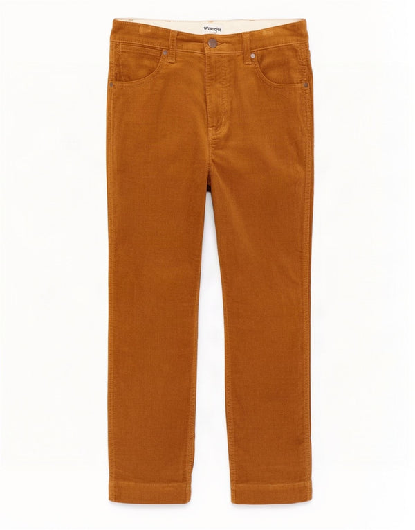 Wrangler muške ravne hlače od samta W30 L27 smeđi pamuk