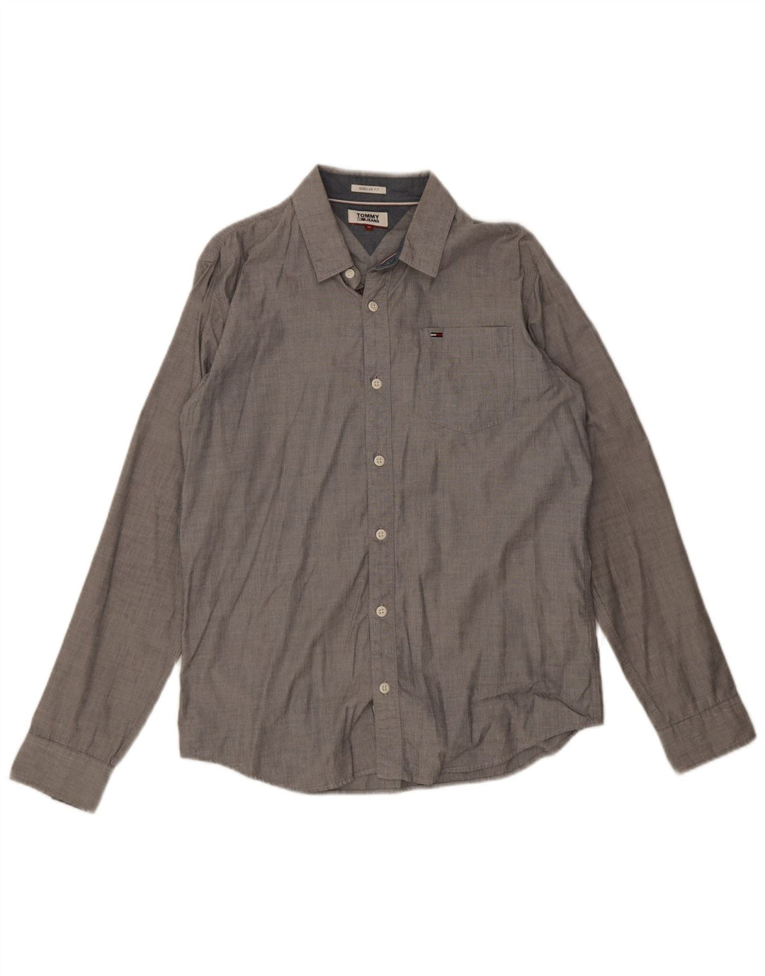 Tommy Hilfiger muška košulja standardnog kroja, srednje sivi pamuk