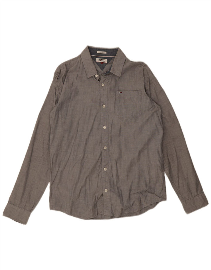 Tommy Hilfiger muška košulja standardnog kroja, srednje sivi pamuk