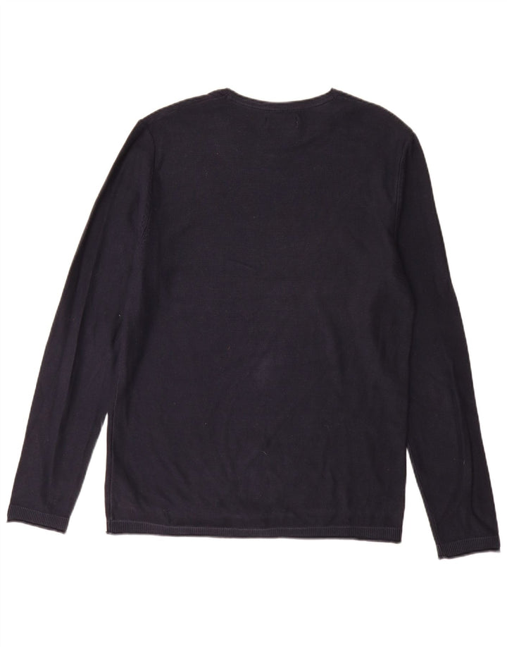 Jack & Jones, veliki muški džemper s okruglim izrezom, tamnoplavi