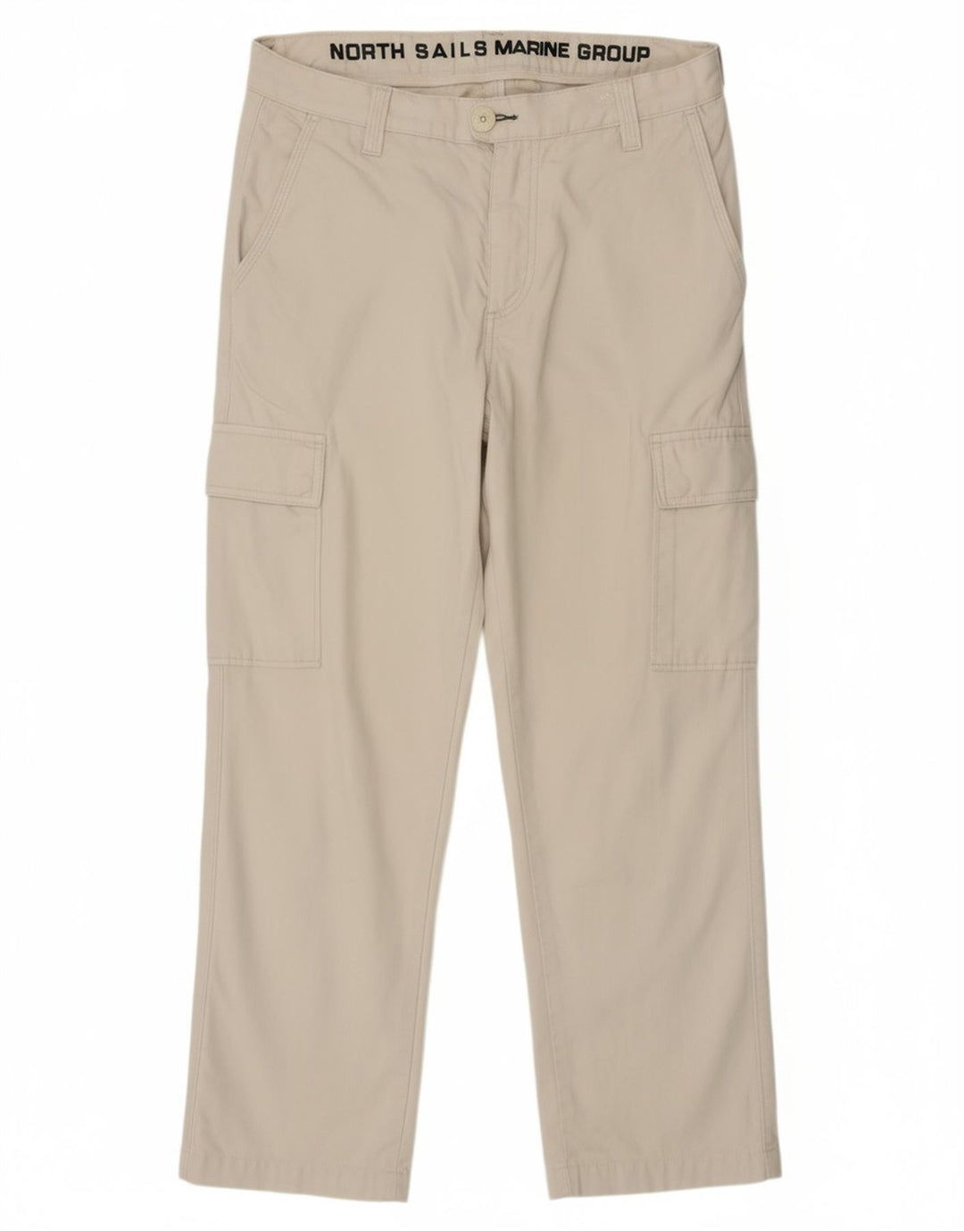NORTH SAILS Mens Straight Cargo Trousers IT 48 Medium W30 L28 White Cotton