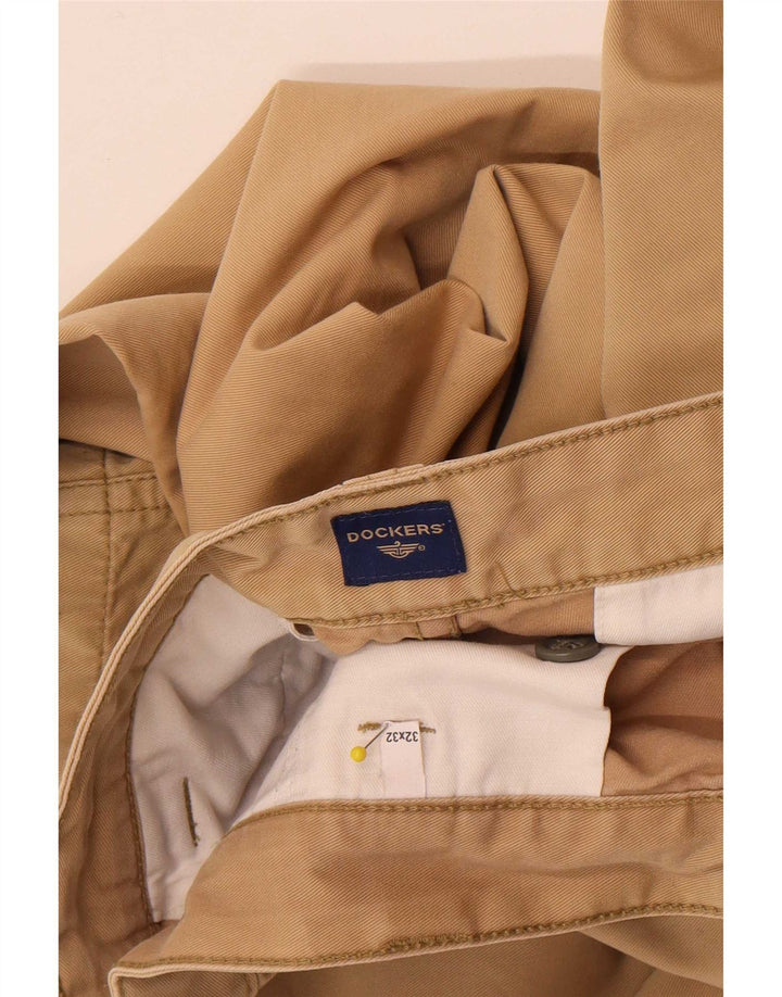 Dockers muške ravne chino hlače W32 L32 Bež