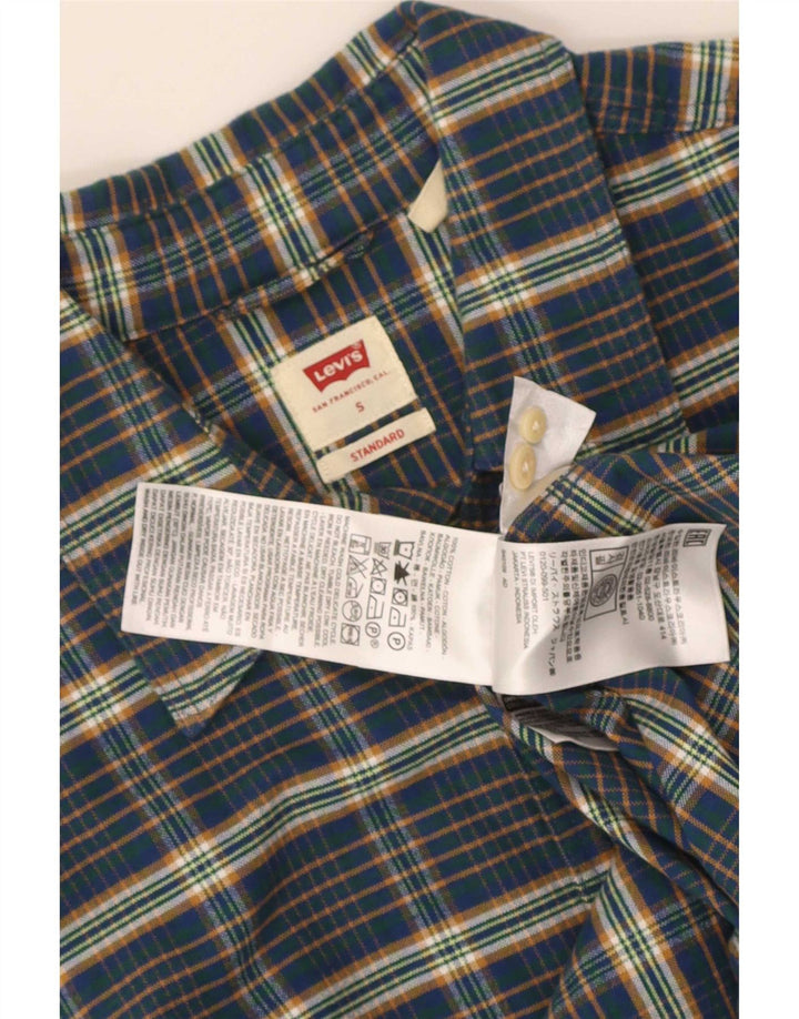 Levi's muška standardna košulja mala tamnoplava karirana pamuk