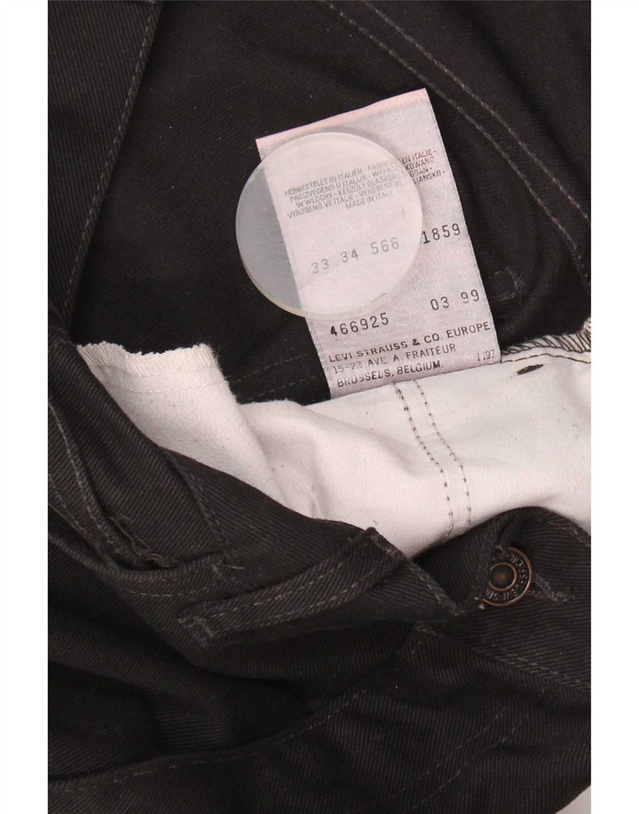 Levi's muške ravne traperice W33 L29 crni pamuk