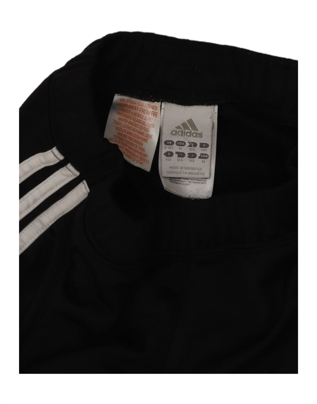 ADIDAS Girls Tracksuit Trousers 9-10 Years  Black Polyester