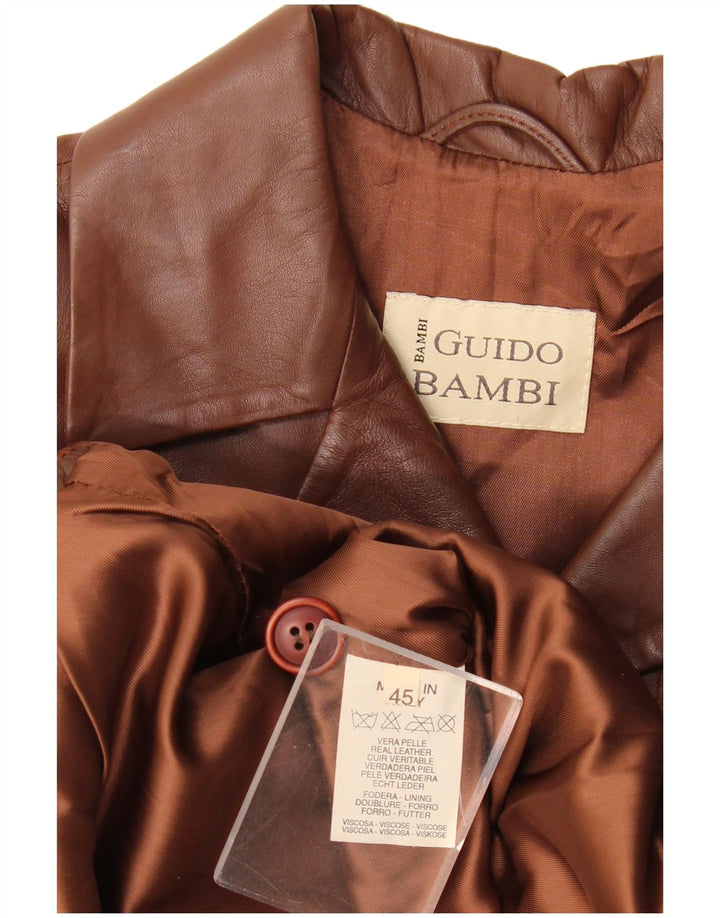 Vintage ženska kožna jakna IT 45 Srednja bordo koža