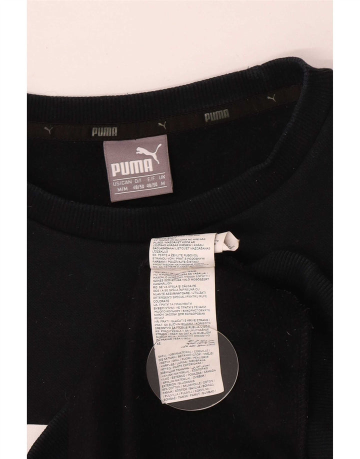 Puma muška trenirka s grafičkim motivima Srednji crni pamuk