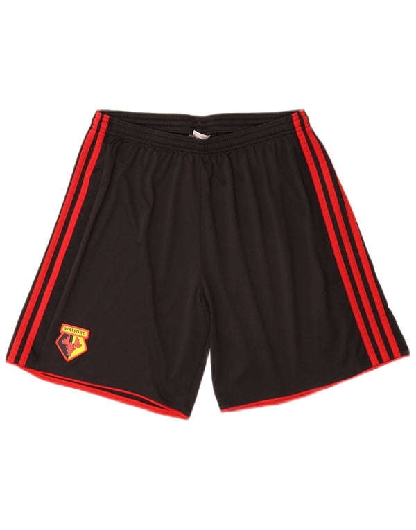 Adidas Mens Watford F.C. Velike sportske kratke hlače od crnog poliestera