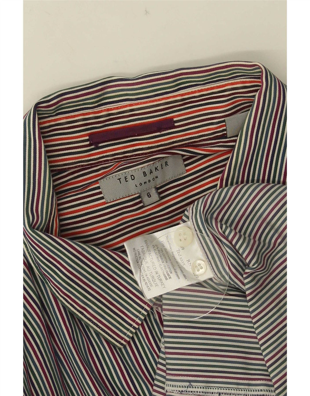 Muška košulja Ted Baker, veličina 6 2XL, pamuk na višebojne pruge